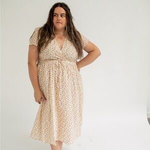 Christy Dawn Floral Cream Midi Dress